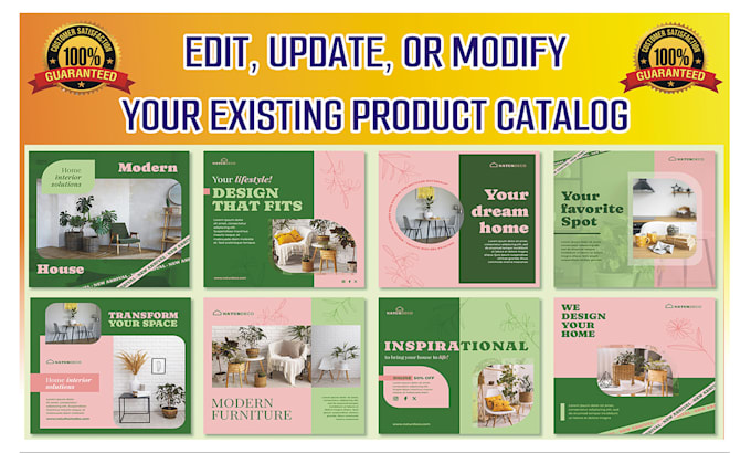professionally edit, update, or modify your existing product catalog