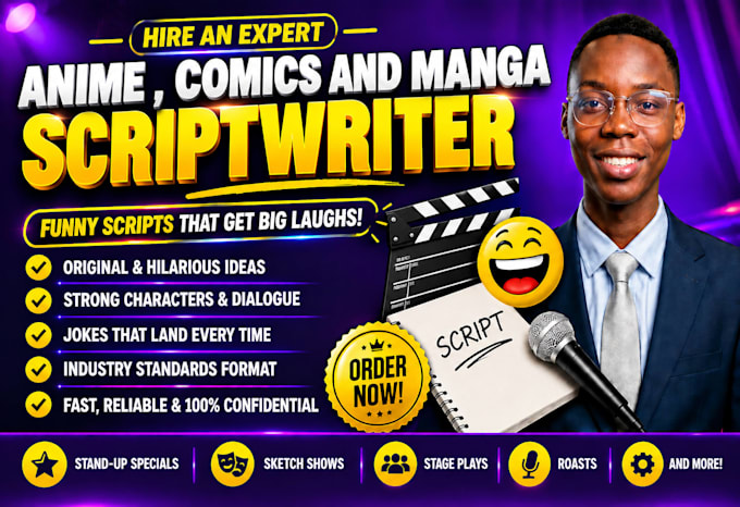 write and edit anime script, manga script, webtoon and comic script