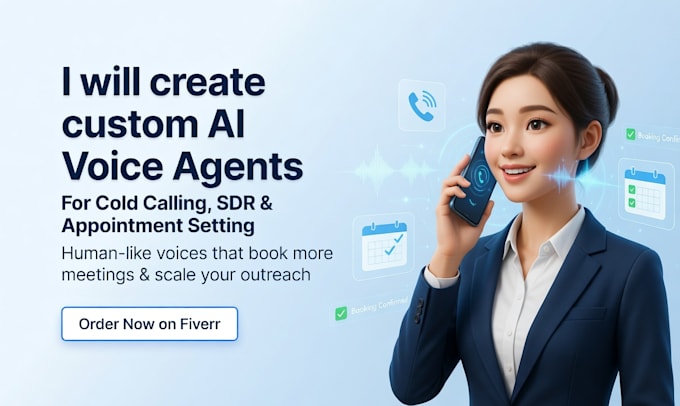 create professional custom ai voice for cold calling  appointment setting