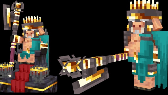 make minecraft mobs, bosses, and npcs in blockbench