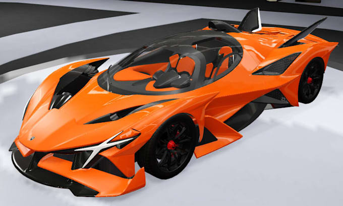 create 3d roblox car,mid poly 3d vehicle, real physics, car interior,blender,fbx