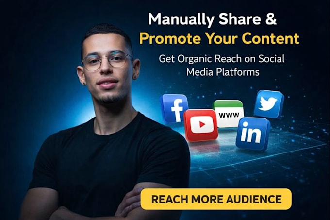 do content sharing, promote video, website link to reach more audience