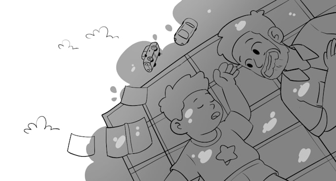 make storyboard illustrations for childrens books