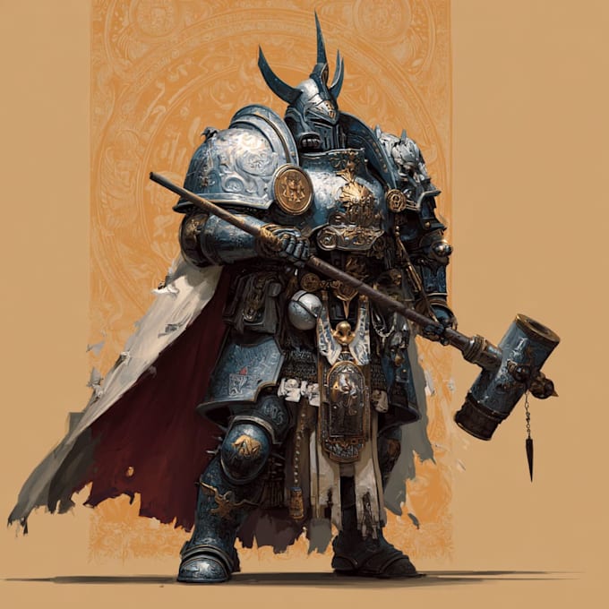 make a warhammer illustration based on your description