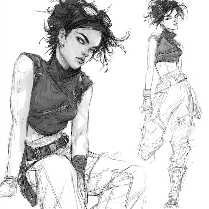 Create of your character, sci fi fantasy, cyberpunk by Joaneoples | Fiverr