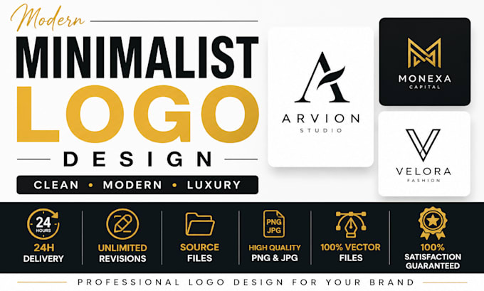 design a modern minimalist luxury logo for your business