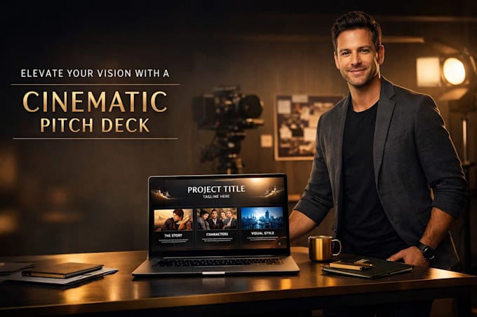 design film pitch deck presentation, movie pitch deck, epk TV podcast pitch deck