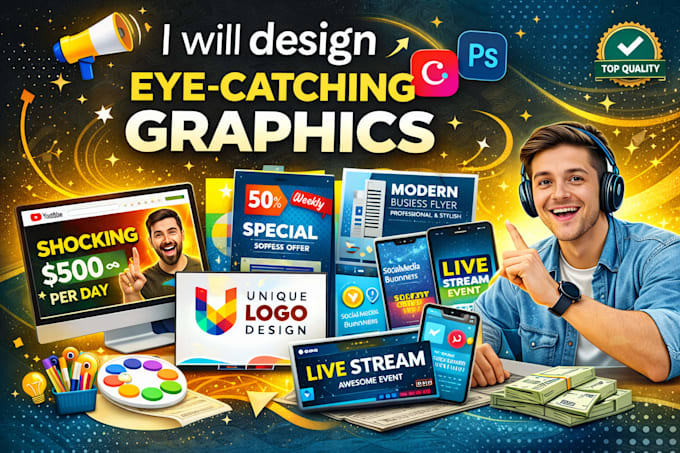 professional graphic design, logo, social media posts