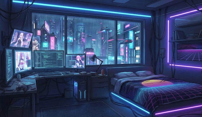 create high quality anime backgrounds
