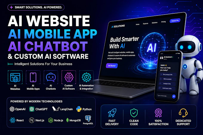 develop ai website, ai mobile app development,ai chatbot,ai software developer