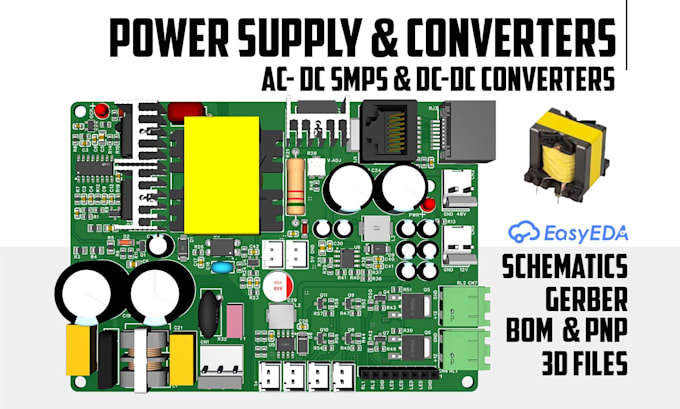 design custom smps power supply and converters sch and pcb