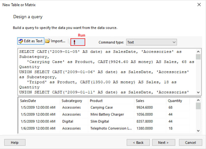 write your sql reports and database views