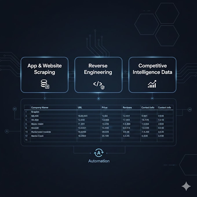 scrape apps and websites for competitive intelligence