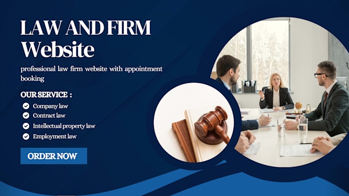 create a professional law firm website with appointment booking