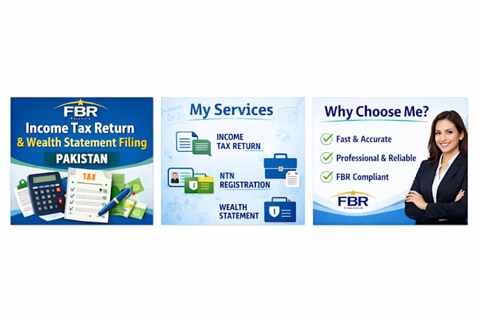handle complete fbr tax return and wealth statement