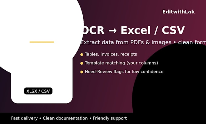 extract data from pdfs or images to excel or csv using ocr