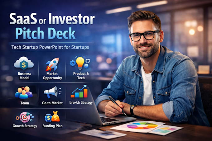 saas or investor pitch deck tech startup pitch deck power point for start ups