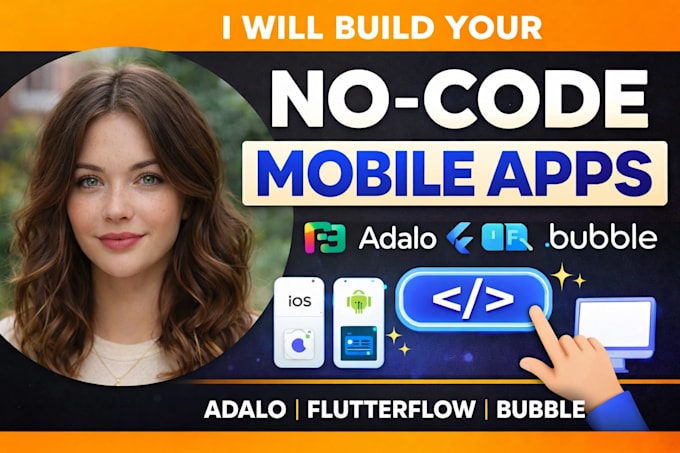 build a custom nocode app or mvp using adalo, flutterflow, bubble or glide