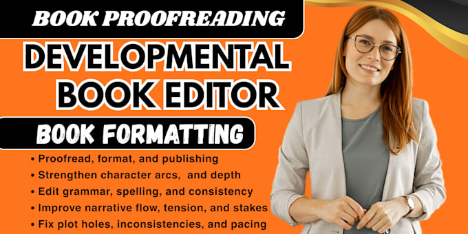 do developmental editing for your book, plot and character development