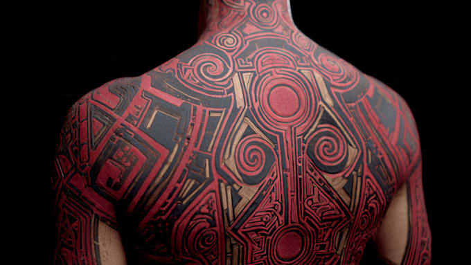 create a professional tribal tattoo design