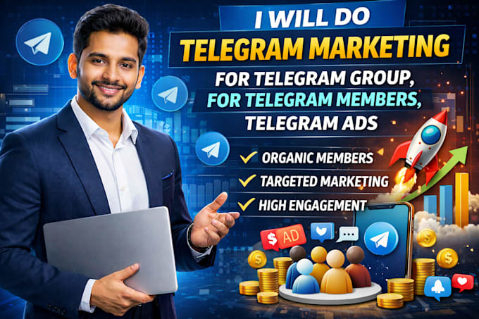 do telegram marketing for telegram group, for telegram members, telegram ads