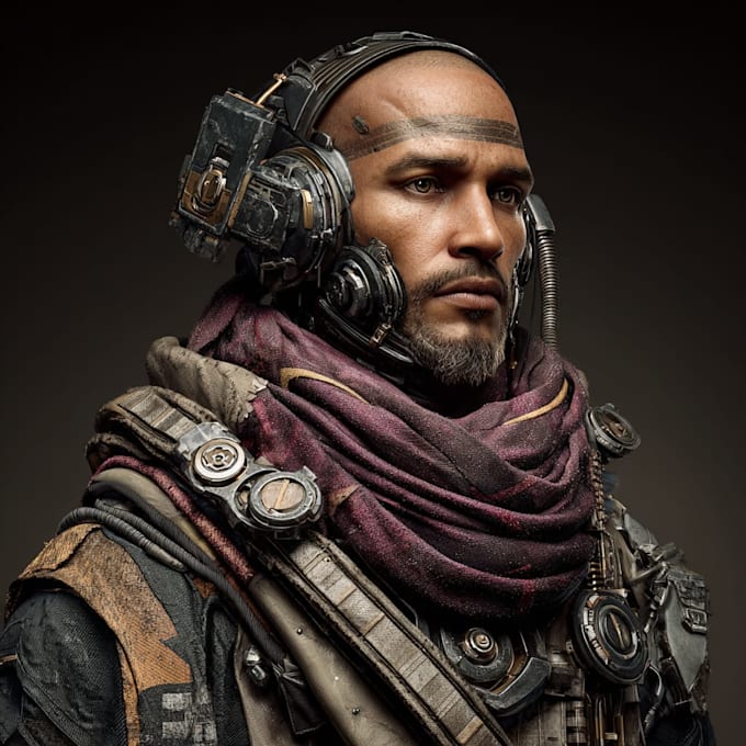 sci fi character illustration or sci fi character