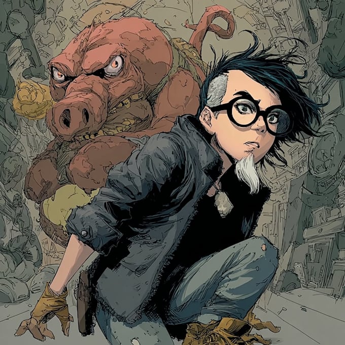 comic book illustration with comic book illustrator