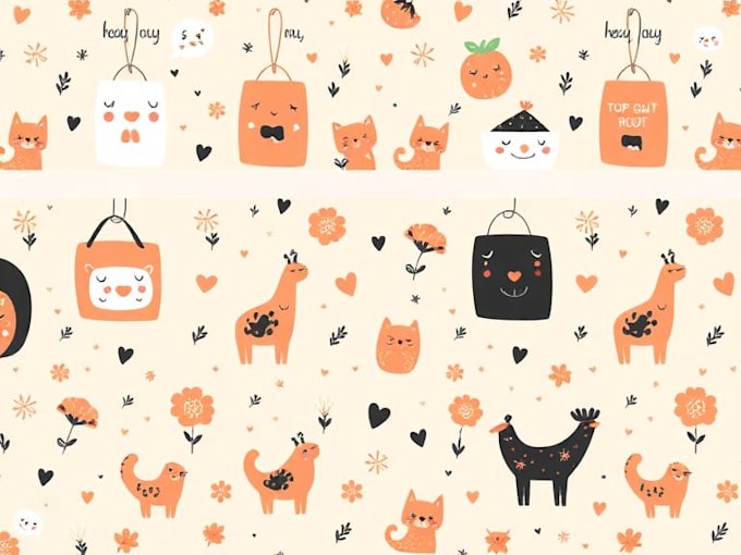design cute merchandise and patterns