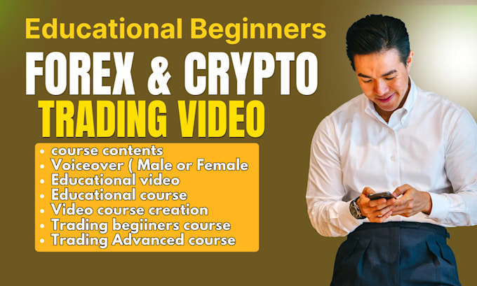 create forex and crypto trading videos with educational learning course content