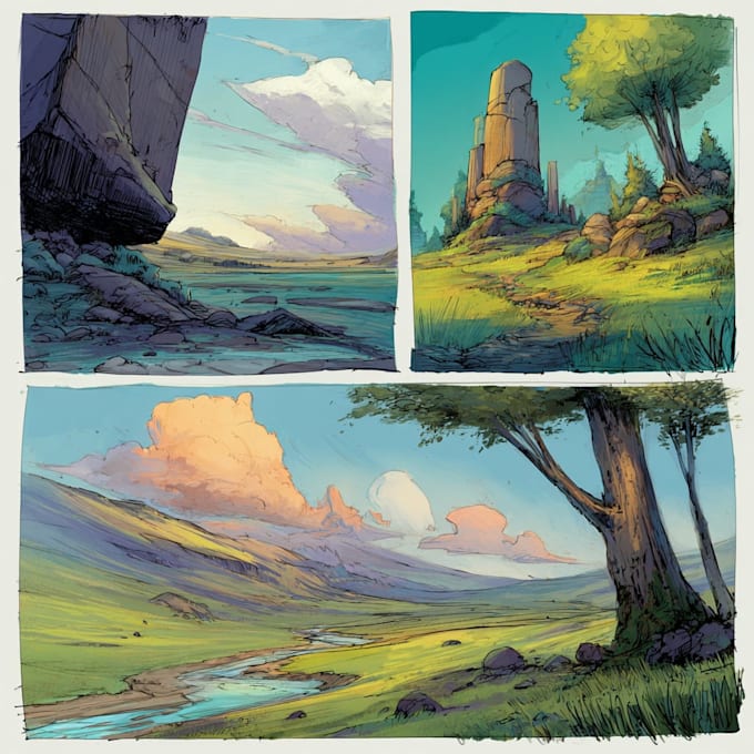 Create environment concept art or illustration by Armazers | Fiverr