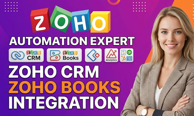 setup zoho CRM, zoho one, zoho books, zoho desk, creator, zoho flow, integration
