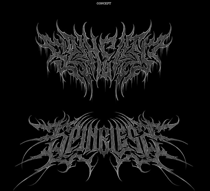 design a vintage 70s occult rock style logo