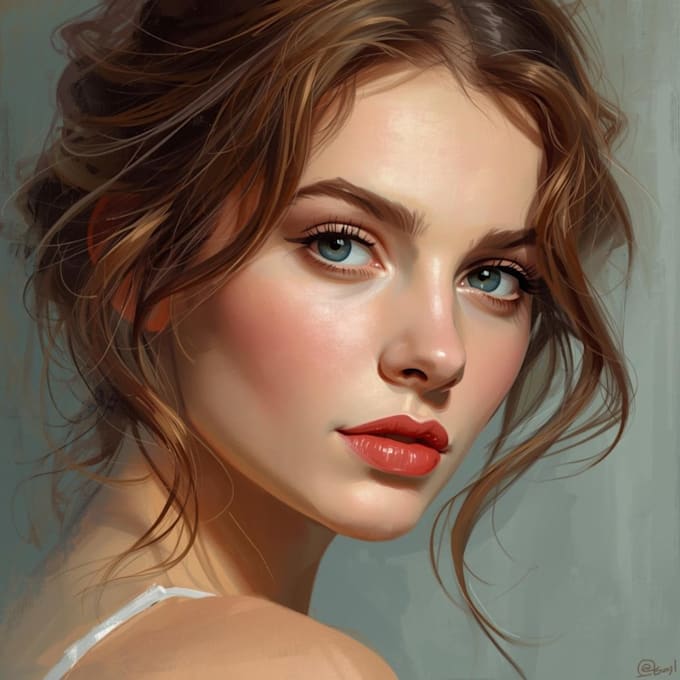 Draw realistic digital oil painting from your photo by Zninaalik | Fiverr
