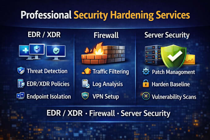 deploy and harden edr, firewall, and dlp security solution