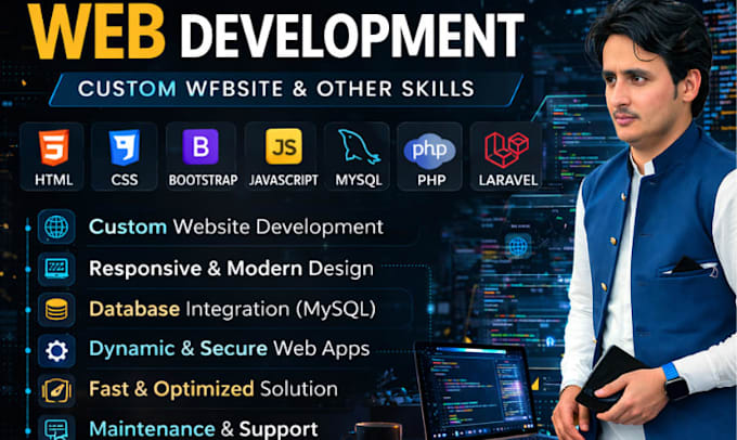 develop custom PHP laravel web application