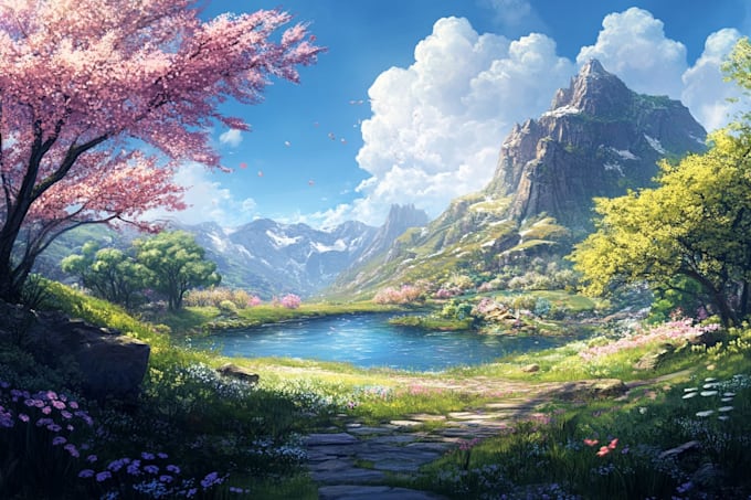 digitally paint fantasy landscape