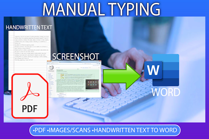 do fast manual typing from PDF or image