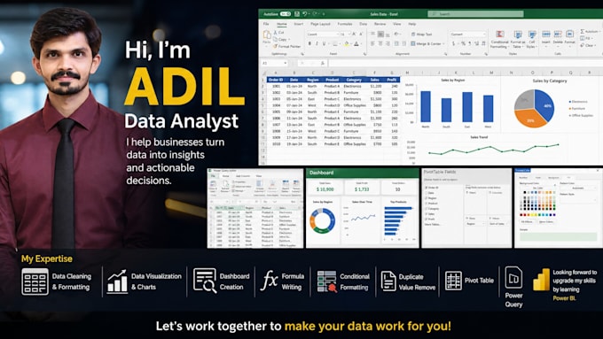 fix, clean and organize excel data