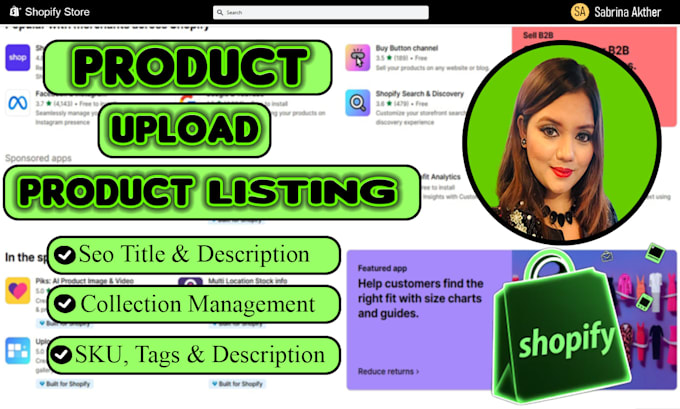 do professional shopify product listing
