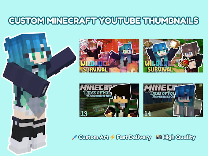 create custom minecraft thumbnails