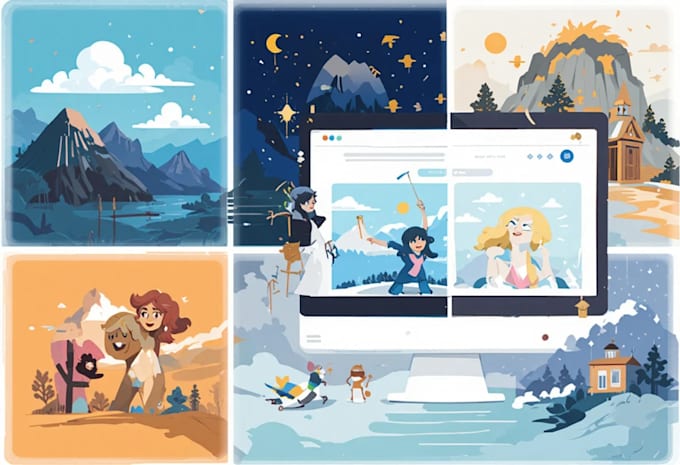 create modern flat vector illustrations for websites, apps and hero sections