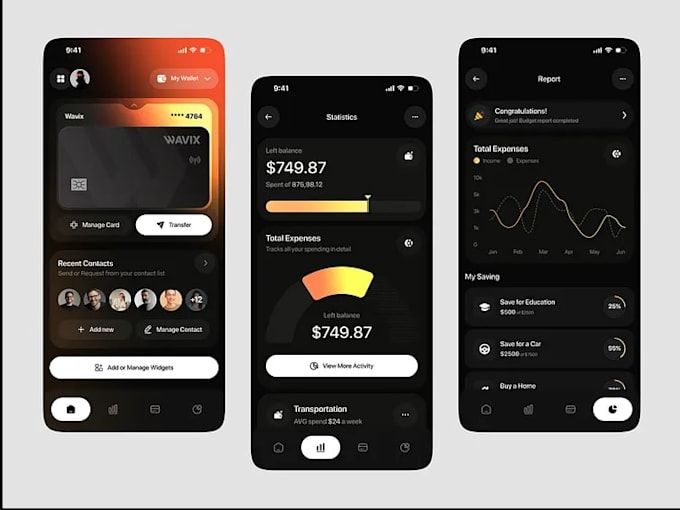 develop virtual banking app, merchant banking and payment apps