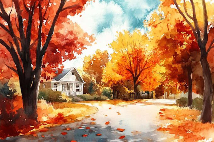 make watercolor landscape design