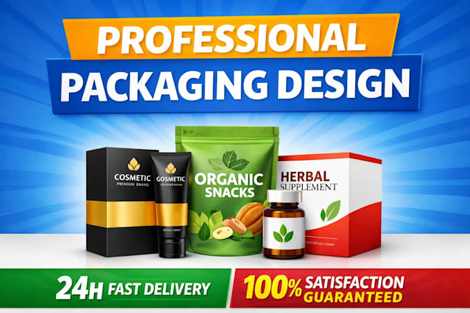 do packaging design, lable design, box design