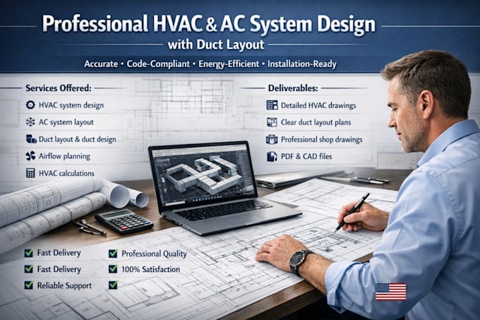 Design hvac and ac system with professional duct layout by Engrlogan47 ...