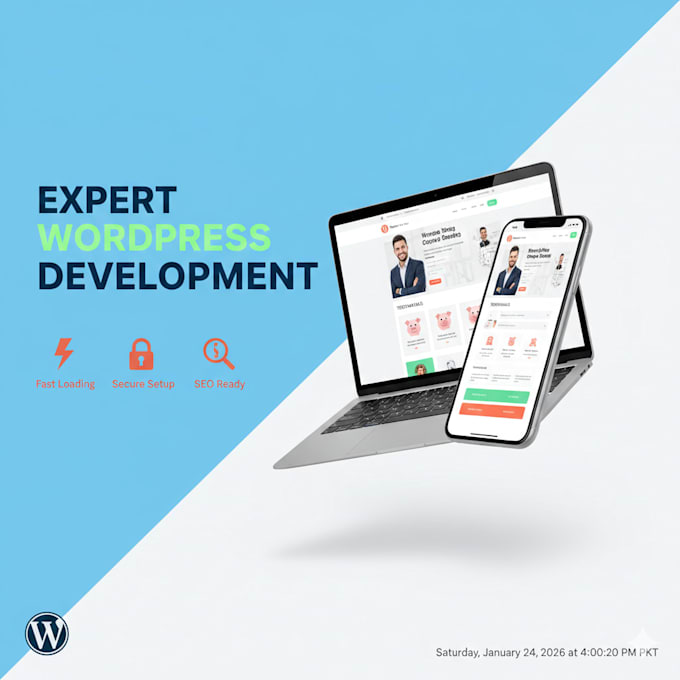 wordpress website development for clean and focused landing pages