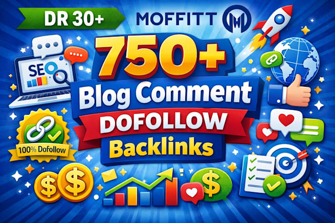 do DR 30 plus 750 blog comment dofollow link low obl