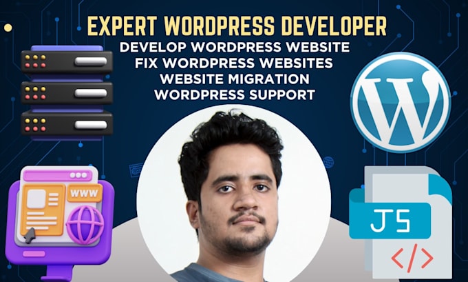 design redesign wordpress website, website development as a full stack developer