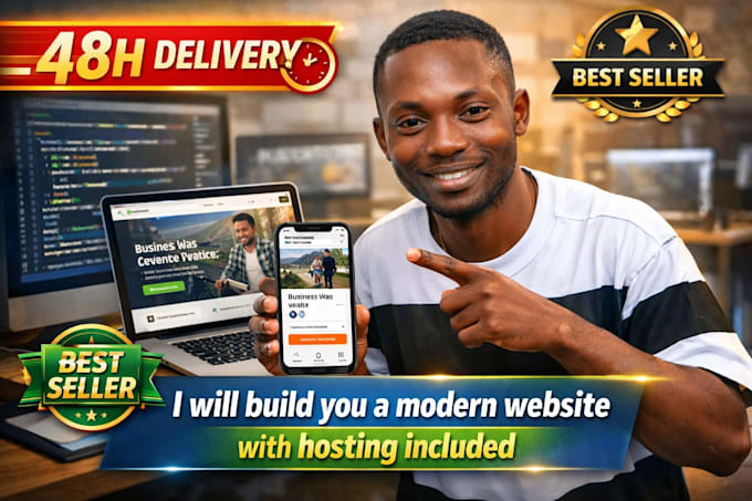 create a professional website with hosting included