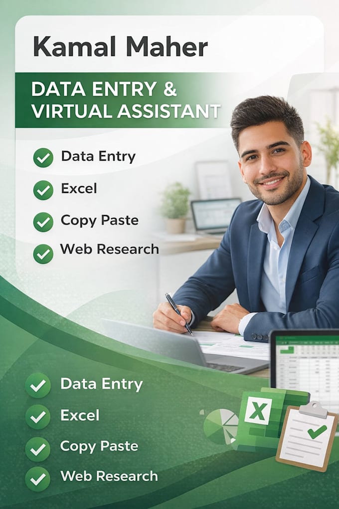do fast and accurate data entry, excel and copy paste work